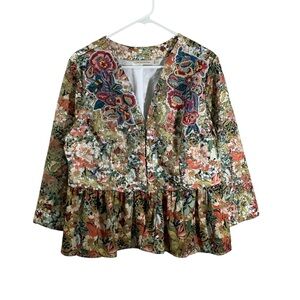 Soft Surroundings Floral Embroidered Women's Top
